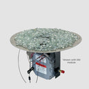 The Outdoor GreatRoom Company 20" Round Crystal Fire Plus Manual Gas Burner Insert and Plate Kit