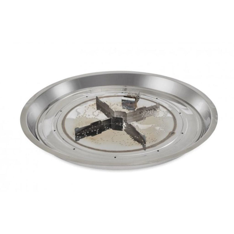 The Outdoor GreatRoom Company 30" Crystal Fire Plus Round Stainless Steel Gas Burner