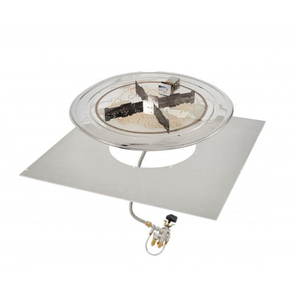 The Outdoor GreatRoom Company Crystal Fire® Plus 42" Square DIY Gas Burner Kit – For Block/Paver Installations

