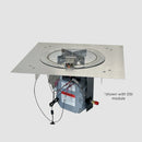 The Outdoor GreatRoom Company Crystal Fire Plus 30" Square Direct Spark Natural Gas Burner Insert with Stainless Plate Kit