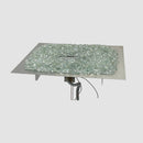 The Outdoor GreatRoom Company Crystal Fire Plus 36" Square Manual Gas Burner Insert with Stainless Plate Kit