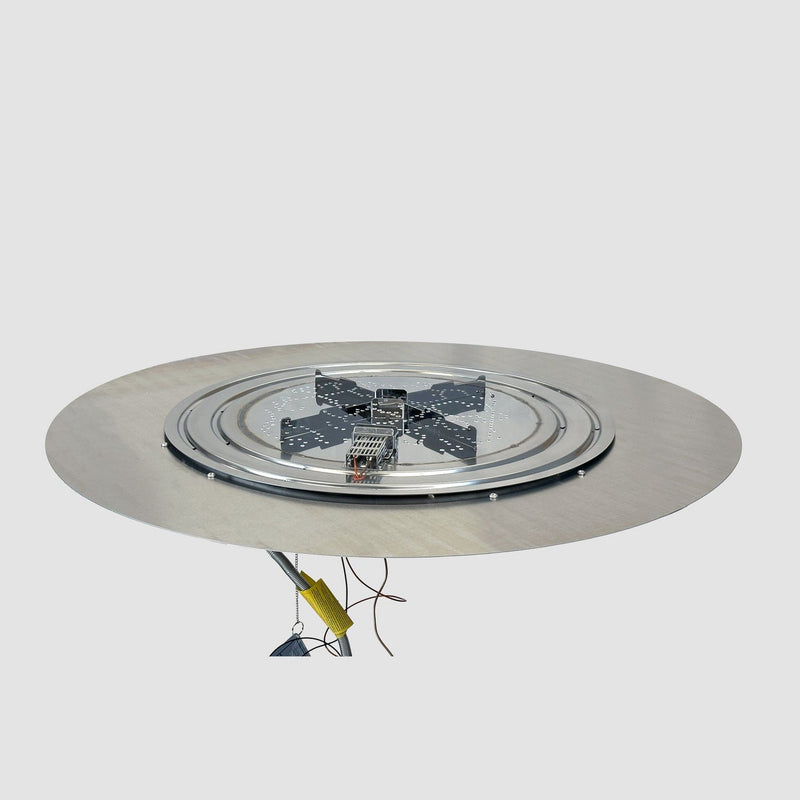 The Outdoor GreatRoom Company 48" Round Crystal Fire Plus LPG Gas Burner Kit with Direct Spark Ignition and Plate