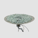 The Outdoor GreatRoom Company Crystal Fire Plus 48" Round Natural Gas Burner Insert with Direct Spark Ignition and Stainless Steel Plate