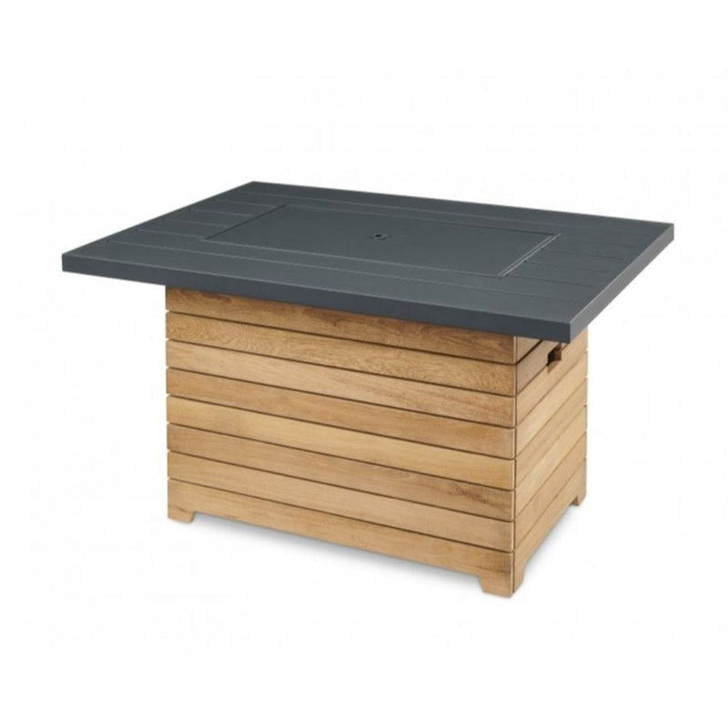 The Outdoor GreatRoom Company Darien Aluminum Gas Fire Pit Table with 30" Rectangular Top
