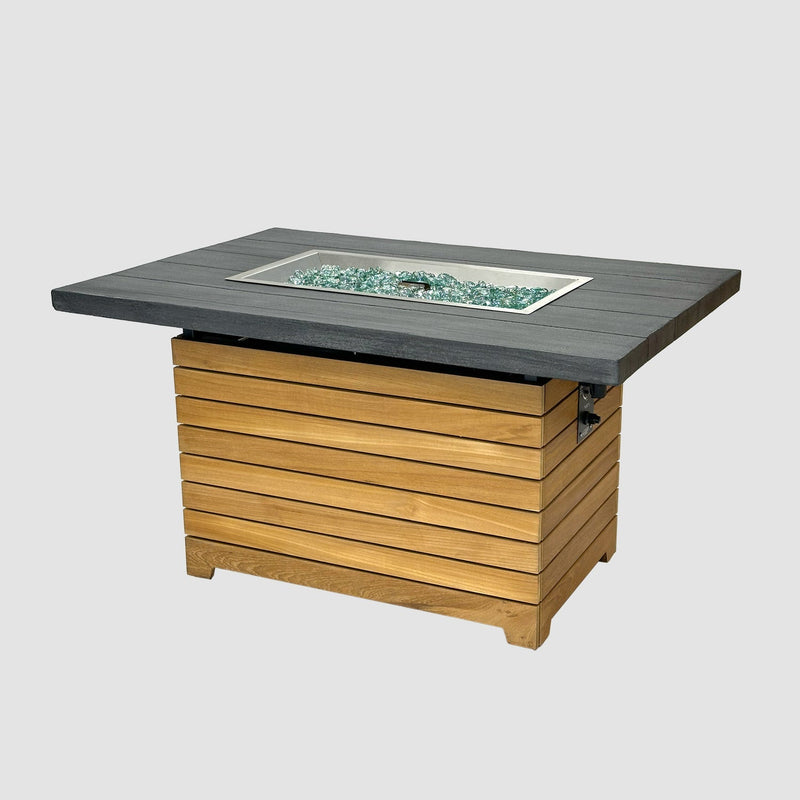 The Outdoor GreatRoom Company Darien 30" Rectangular Gas Fire Pit Table with Everblend™ Top

