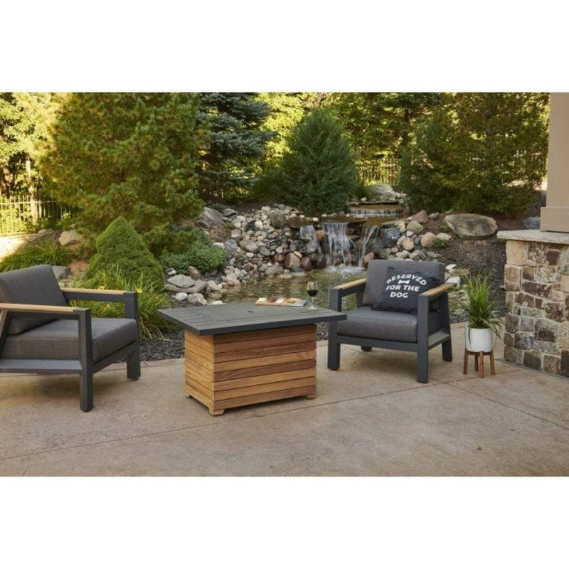 The Outdoor GreatRoom Company Darien Teak Chat Chairs – Set of 2