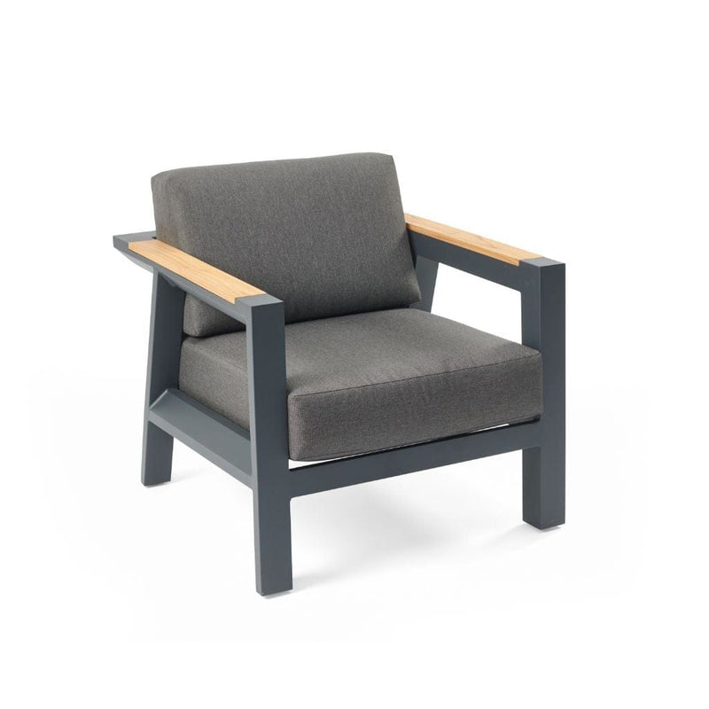 The Outdoor GreatRoom Company Darien Teak Chat Chairs – Set of 2