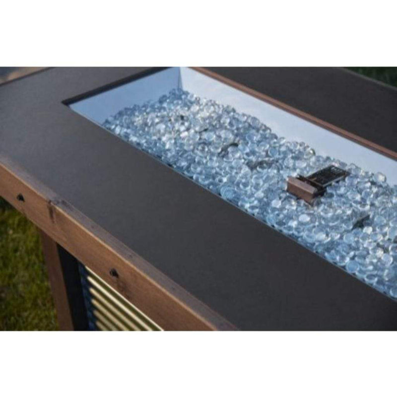 The Outdoor GreatRoom Company Denali Brew 57" Linear Gas Fire Pit Table with Everblend Top