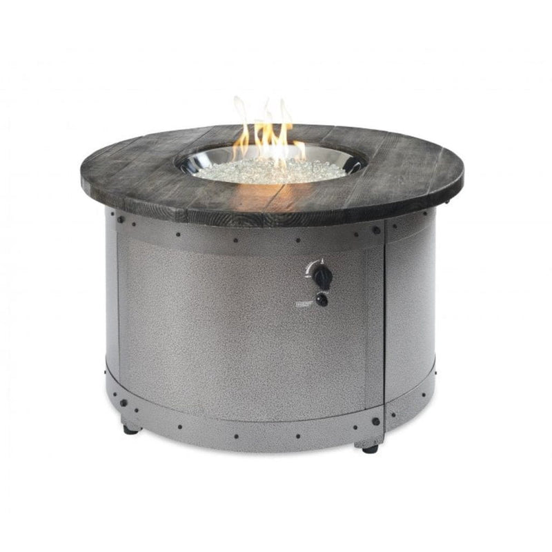 The Outdoor GreatRoom Company Edison Round Concrete Gas Fire Pit Table – 39"