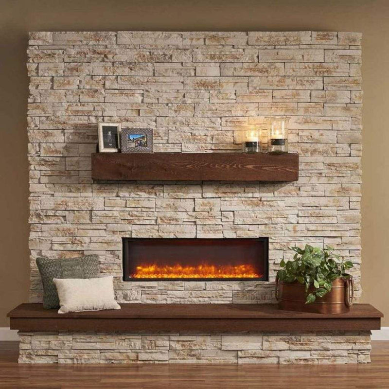The Outdoor GreatRoom Company Built-In Linear Electric Fireplace – Gallery Series