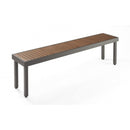 The Outdoor GreatRoom Company Kenwood 68" Long Bench with Brown Composite Decking and Graphite Grey Frame