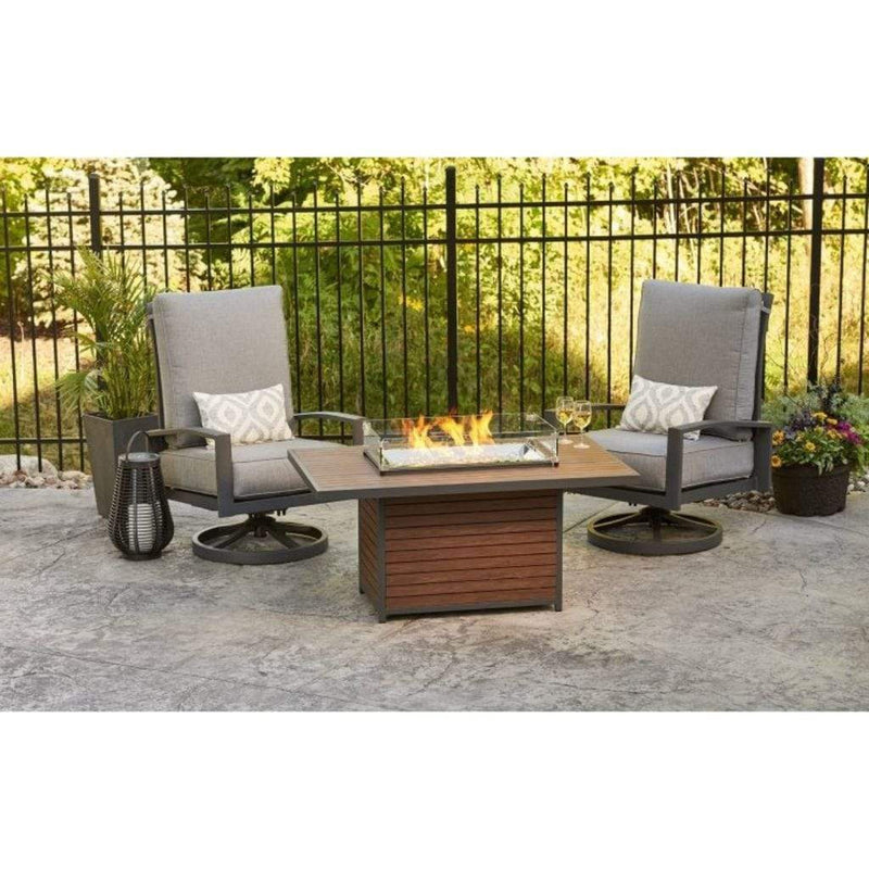 The Outdoor GreatRoom Company Kenwood & Brooks 50" Rectangular Gas Fire Pit Table