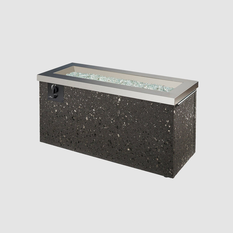 The Outdoor GreatRoom Company 48" Key Largo Linear Gas Fire Pit Table with Crystal Fire Plus Burner

