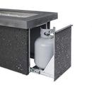 The Outdoor GreatRoom Company Key Largo 54" Linear Gas Fire Pit Table with Midnight Mist Supercast™ Top