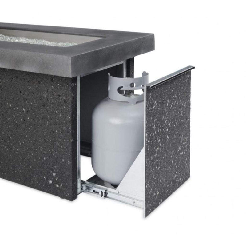 The Outdoor GreatRoom Company Key Largo 54" Linear Gas Fire Pit Table with Midnight Mist Supercast™ Top