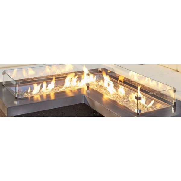 The Outdoor GreatRoom Company L-Shaped Stainless Steel Gas Burner with Adjustable Flame Control