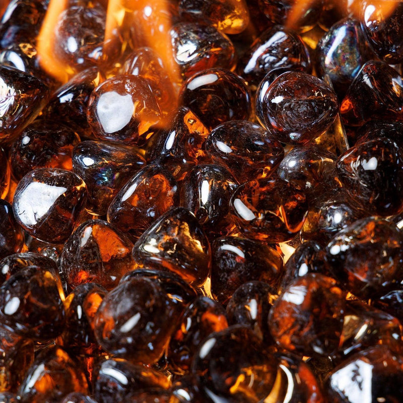 The Outdoor GreatRoom Company 10 lb Large Tempered Fire Glass Diamonds