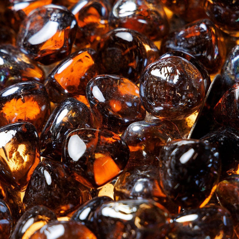 The Outdoor GreatRoom Company 40 lb Kit of Large Tempered Fire Glass Diamonds