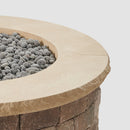 The Outdoor GreatRoom Company Limestone Tan 4-Piece Concrete Top for Round Bronson Gas Fire Pit Kit


