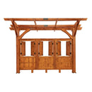 The Outdoor GreatRoom Company Privacy Wall with Shuttered Windows for 12' x 12' Sonoma Pergola


