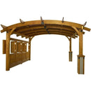 The Outdoor GreatRoom Company Douglas Fir Privacy Wall with Locking Shutters for 16' x 16' Sonoma Pergola