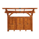 The Outdoor GreatRoom Company Douglas Fir Privacy Wall with Locking Shutters for 16' x 16' Sonoma Pergola