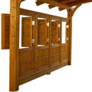 The Outdoor GreatRoom Company Douglas Fir Privacy Wall with Locking Shutters for 16' x 16' Sonoma Pergola