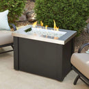 The Outdoor GreatRoom Company Providence 32" Rectangular Fire Table with Crystal Fire Plus Burner