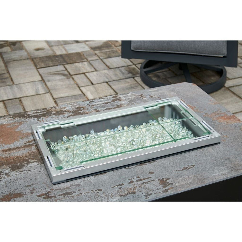 The Outdoor GreatRoom Company Linear Tempered Glass Wind Guard for Fire Pits