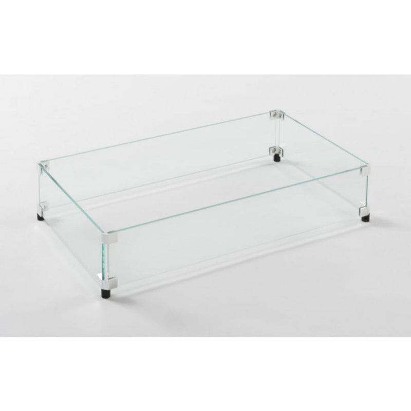 The Outdoor GreatRoom Company Linear Tempered Glass Wind Guard for Fire Pits