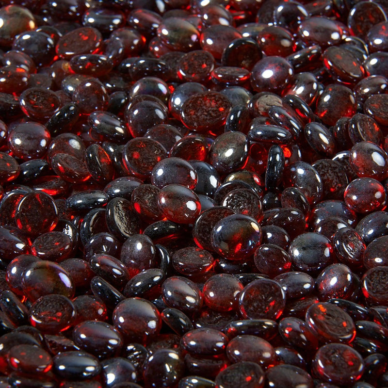 The Outdoor GreatRoom Company Ruby Tempered Fire Glass Gems, 5 lb kit