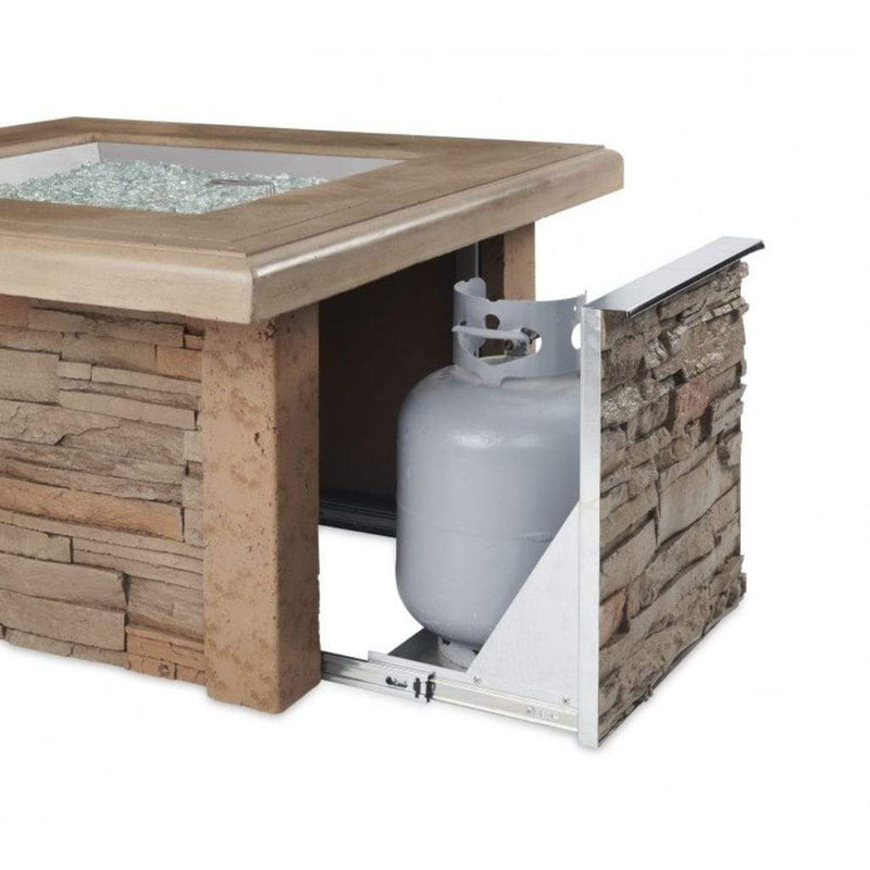 The Outdoor GreatRoom Company Sierra Square Gas Fire Pit with Mocha Concrete Top