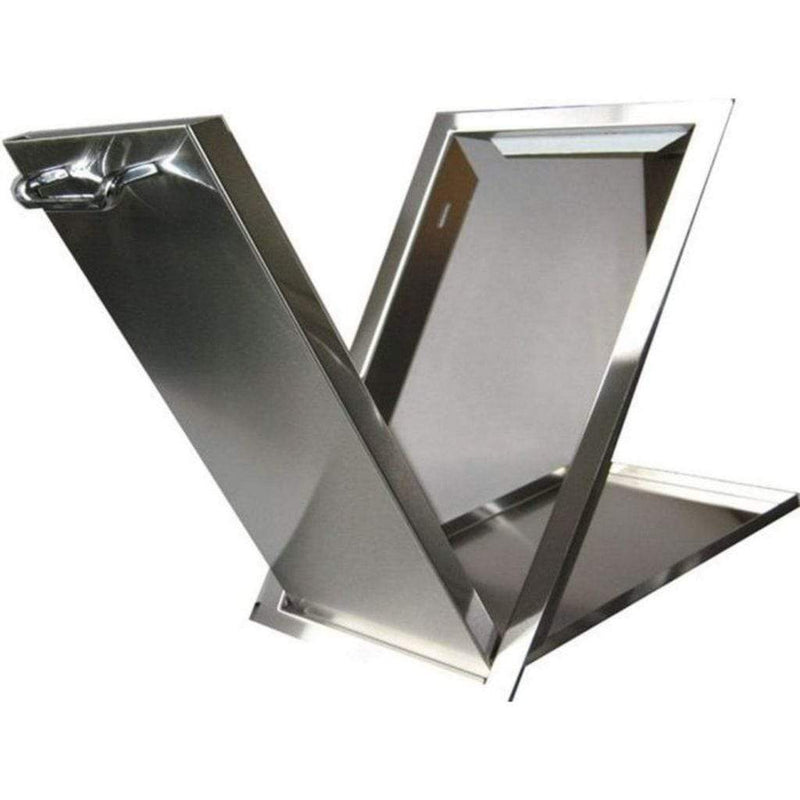 The Outdoor GreatRoom Company Stainless Steel Combo Access Door with Dual Drawer Storage

