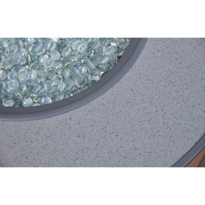 The Outdoor GreatRoom Company Stonefire 31" Round Gas Fire Pit Table with Dora Brown Composite Top