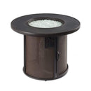 The Outdoor GreatRoom Company Stonefire 31" Round Gas Fire Pit Table with Dora Brown Composite Top