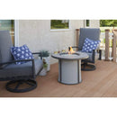 The Outdoor GreatRoom Company Stonefire 31" Round Gas Fire Pit Table with Dora Brown Composite Top