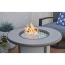 The Outdoor GreatRoom Company Stonefire 31" Round Gas Fire Pit Table with Dora Brown Composite Top