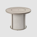 The Outdoor GreatRoom Company Stonefire 31" Grey Round Gas Fire Pit Table with 16" Crystal Fire® Plus Burner