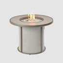 The Outdoor GreatRoom Company Stonefire 31" Grey Round Gas Fire Pit Table with 16" Crystal Fire® Plus Burner