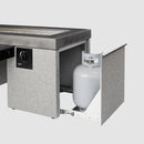 The Outdoor GreatRoom Company Uptown 64" Linear Gas Fire Pit Table with Midnight Mist Top