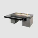 The Outdoor GreatRoom Company Uptown 64" Linear Gas Fire Pit Table with Midnight Mist Top