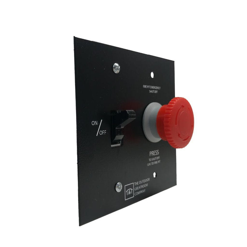 The Outdoor GreatRoom Company Crystal Fire Plus Burner Wall Switch and E-Stop Control Panel