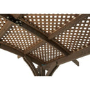 The Outdoor GreatRoom Company Wood Lattice Panel Kit for 16' x 16' Sonoma Arched Pergola – Mocha or Redwood Finish