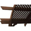 The Outdoor GreatRoom Company Wood Lattice Panel Kit for 16' x 16' Sonoma Arched Pergola – Mocha or Redwood Finish