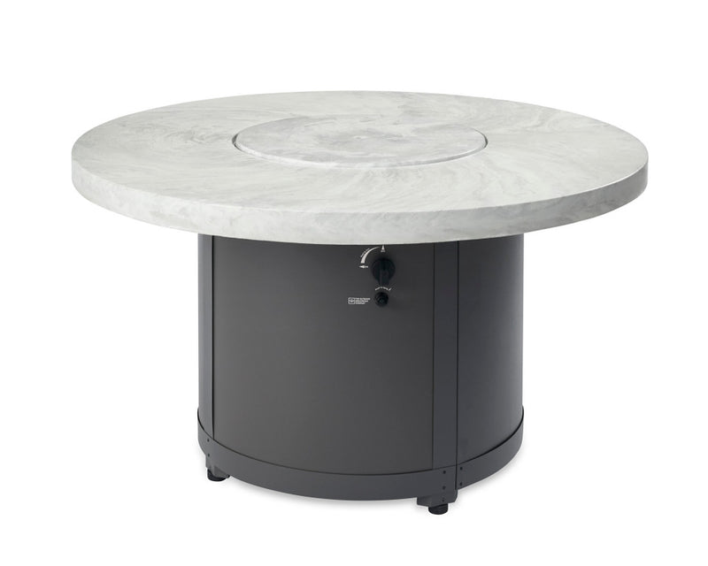 The Outdoor GreatRoom Company 48" White Onyx Chat High Fire Pit Table BC-20-WO