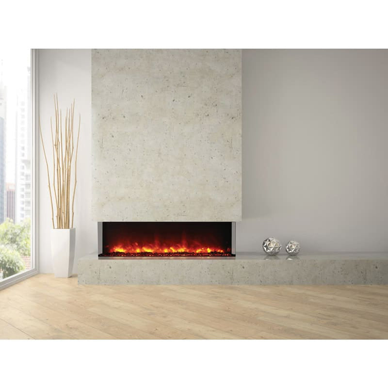 Amantii - Tru-View XL Deep 60" Built-In Three Sided Electric Fireplace