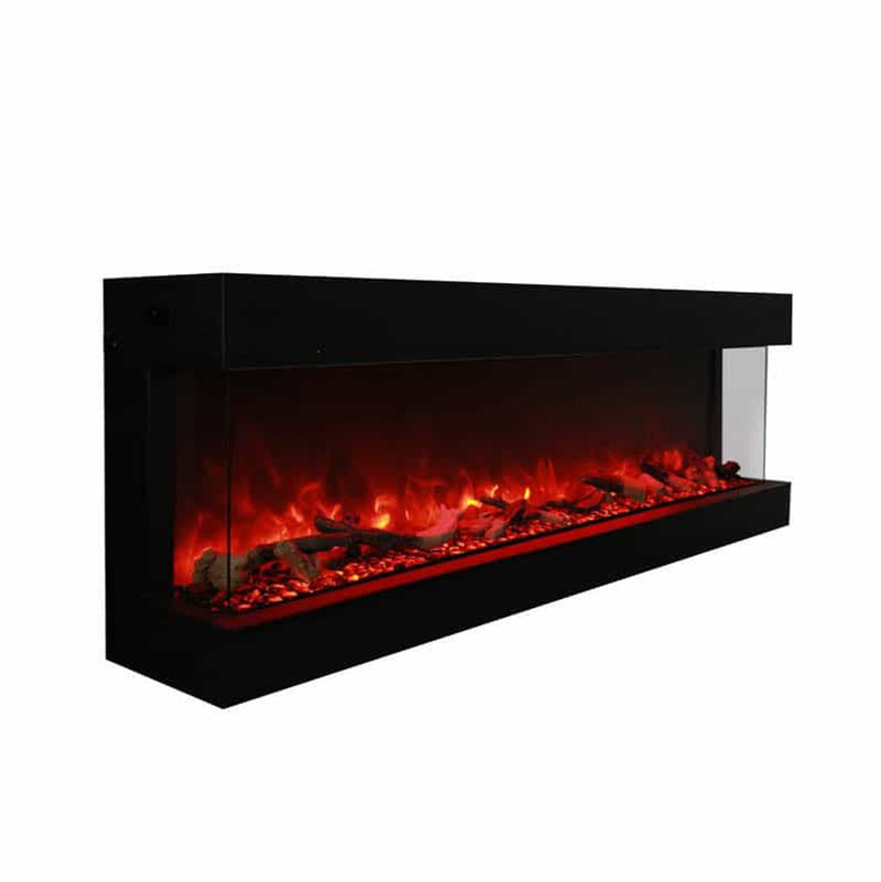 Amantii - Tru-View XL Deep 60" Built-In Three Sided Electric Fireplace