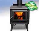 True North TN25C 22" Metallic Black Freestanding Wood Stove with Legs, EPA2020 Certified