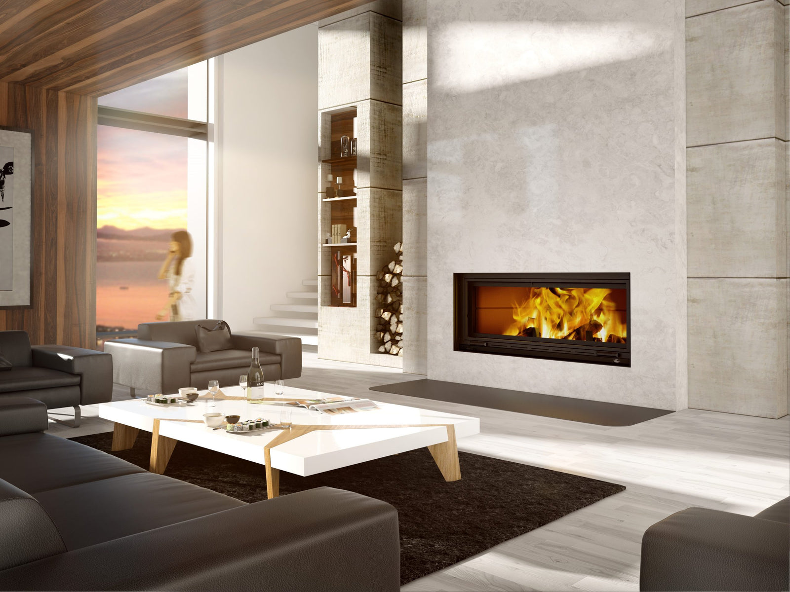 Valcourt SaintLaurent FP16 Linear Indoor Wood Burning Fireplace