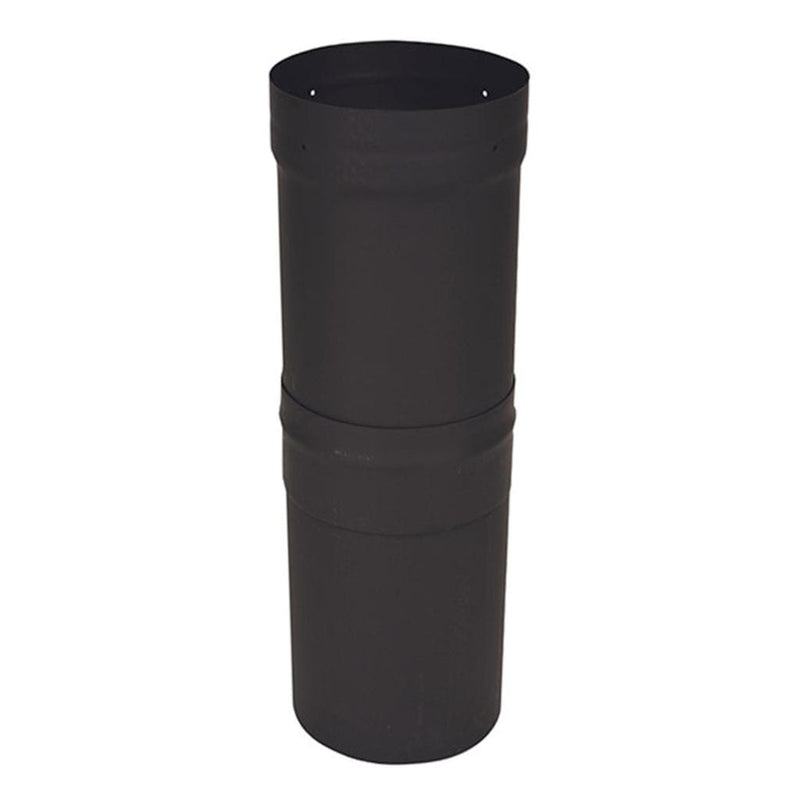 Ventis 2"–16" Slip Section with Gap Collar – Single-Wall Black Stove Pipe